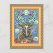 KUNSTMATIGE KUNSTSTROOM IN AUTUMN FOREST, BIRD NES BRIEFKAART (Voorkant)