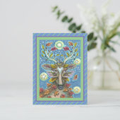 KUNSTMATIGE KUNSTSTROOM IN AUTUMN FOREST, BIRD NES BRIEFKAART (Staand voorkant)