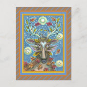 KUNSTMATIGE KUNSTSTROOM IN AUTUMN FOREST, BIRD NES BRIEFKAART (Voorkant)