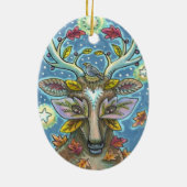 KUNSTMATIGE KUNSTSTROOM IN AUTUMN FOREST, BIRD NES KERAMISCH ORNAMENT (Achterkant)