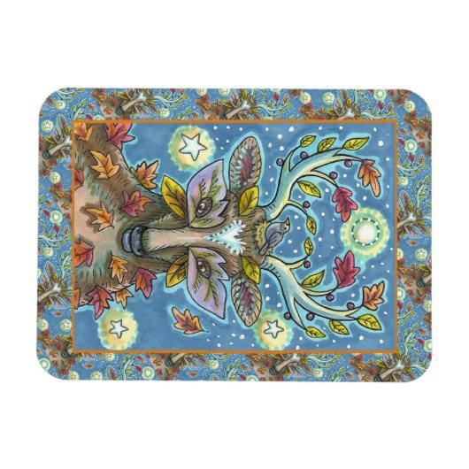 KUNSTMATIGE KUNSTSTROOM IN AUTUMN FOREST, BIRD NES MAGNEET (Horizontaal)