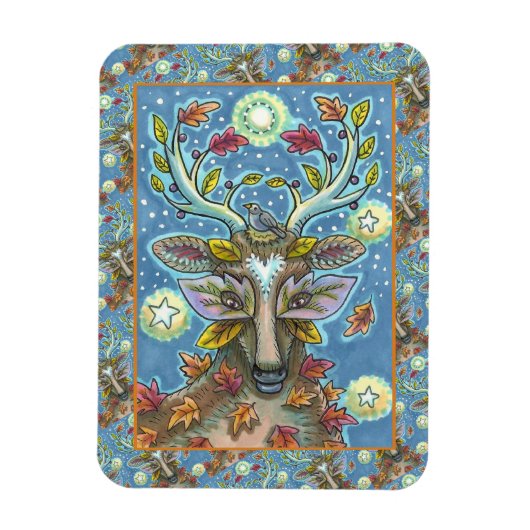 KUNSTMATIGE KUNSTSTROOM IN AUTUMN FOREST, BIRD NES MAGNEET (Verticaal)