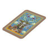 KUNSTMATIGE KUNSTSTROOM IN AUTUMN FOREST, BIRD NES MAGNEET (Linkerzijde)