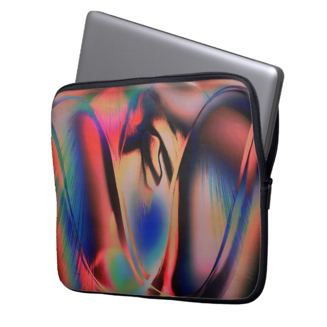 Kunstmatige late namiddag, opgeblazen, gevilde sti laptop sleeve (Voorkant Links)