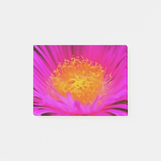 Kunstmatige magenta roze rooster bloemenkunst post-it® notes (Voorkant)