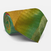 Kunstmatige, meerkleurige regenboogfoto stropdas (Opgerold)