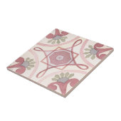 Kunstmatige, met de hand geschilderde florale Wate Tegeltje (Zijkant)