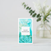 Kunstmatige Mint Gold Waterverf Verticaal Visiteka Visitekaartje (Staand voorkant)