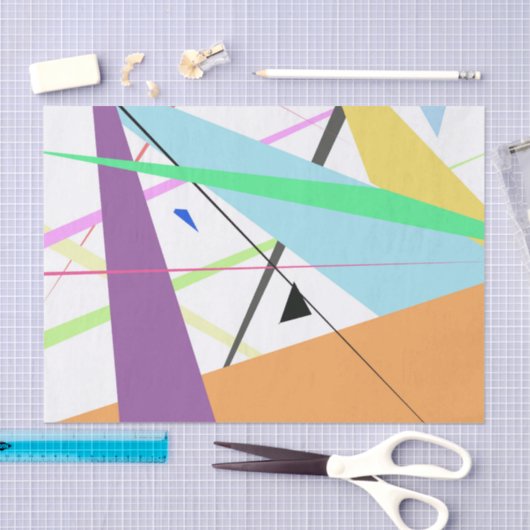 Kunstmatige moderne abstracte geometrische strepen tissuepapier (Craft)