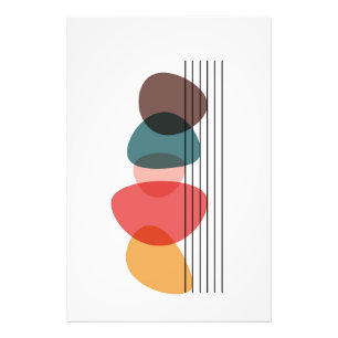 Kunstmatige moderne organische vormen foto afdruk