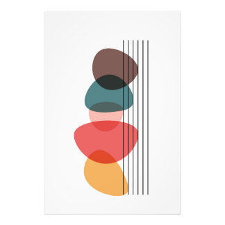 Kunstmatige moderne organische vormen foto afdruk