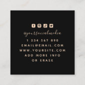 Kunstmatige, moderne tattoo-brandende schedels Got Vierkante Visitekaartje (Achterkant)