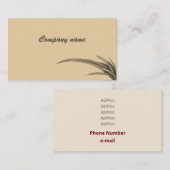 Kunstmatige monochrome klassieke grasbuis visitekaartje (Voorkant / Achterkant)