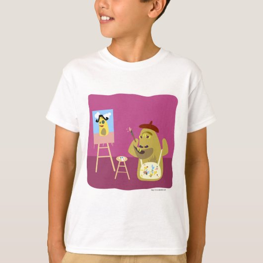 Kunstmatige monster Fun Character Cartoon Design T-shirt (Voorkant)