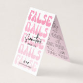 Kunstmatige nep nagels verzorging instructies retr visitekaartje (Voorkant)