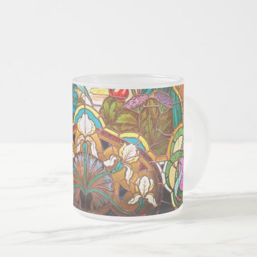 Kunstmatige nieuwe blik van gekleurd glas matglas koffiemok (Voorkant rechts)