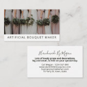 Kunstmatige of zijderige bloemkool visitekaartje (Voorkant / Achterkant)