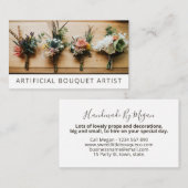 Kunstmatige of zijderupsentjes visitekaartje (Voorkant / Achterkant)