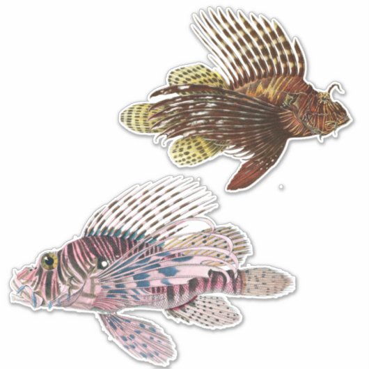 Kunstmatige onderdrukking Tropische visillustratie Sticker (Voorkant)