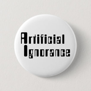 Kunstmatige onwetendheid ronde button 5,7 cm