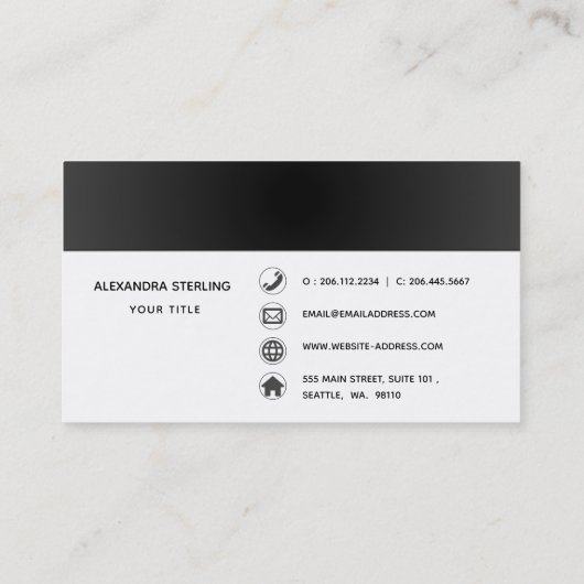 Kunstmatige Oranje Abstracte Waterverf Kunst Visitekaartje (Achterkant)