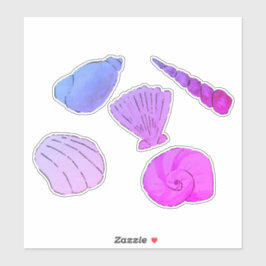Kunstmatige Paarse zeeschelpen Sticker