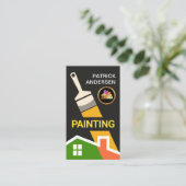 Kunstmatige penseelverf Home Visitekaartje (Staand voorkant)