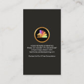 Kunstmatige penseelverf Home Visitekaartje (Achterkant)