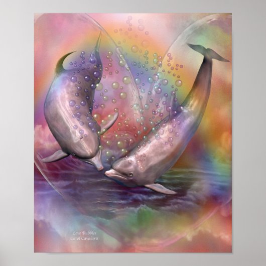 Kunstmatige Poster met liefdesbubbels/afdrukken (Voorkant)