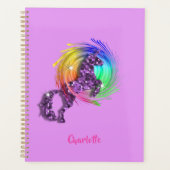 Kunstmatige regenboog Unicorn gepersonaliseerd Planner (Voorkant)
