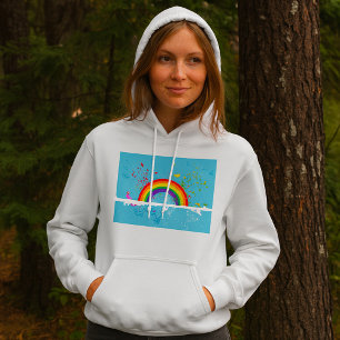 Kunstmatige regenboogkleurige kunst hoodie