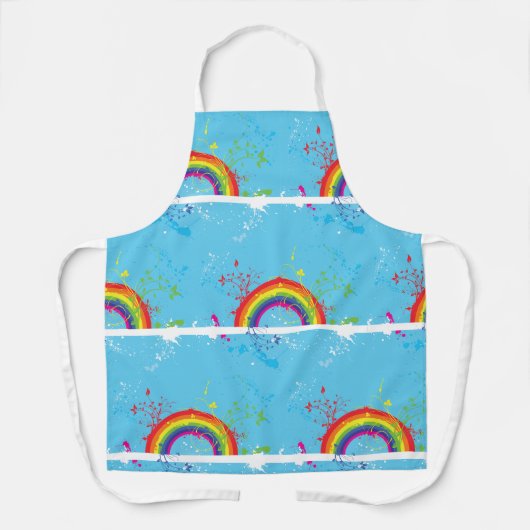 Kunstmatige regenboogkleurige kunst schort (Voorkant)