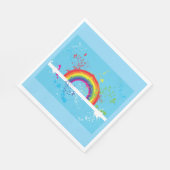 Kunstmatige regenboogkleurige kunst servet (Hoek)