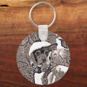 Kunstmatige Rendering van Chihuahua met Hoodie Sleutelhanger (Voorkant)