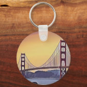 Kunstmatige renditie van de Golden Gate Bridge-toe Sleutelhanger (Voorkant)