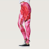 Kunstmatige rode roos achtergrond close-up leggings (Links)