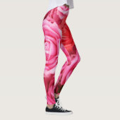 Kunstmatige rode roos achtergrond close-up leggings (Rechts)