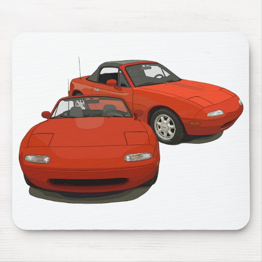 Kunstmatige roodsportauto muismat (Voorkant)
