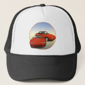 Kunstmatige roodsportauto trucker pet (Voorkant)