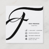 Kunstmatige roze Abstracte Waterverf Vierkante Visitekaartje (Achterkant)