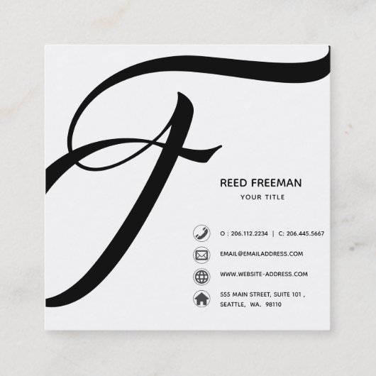 Kunstmatige roze Abstracte Waterverf Vierkante Visitekaartje (Achterkant)