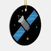 Kunstmatige ruimtevaartsatelliet Emoji Keramisch Ornament (Rechts)