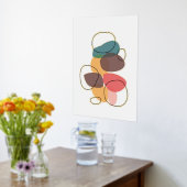 Kunstmatige samenstelling van Oranje vormen Folie Afdrukken (Laag (Keuken))