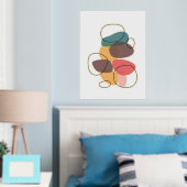 Kunstmatige samenstelling van Oranje vormen Folie Afdrukken (Insitu (Slaapkamer))