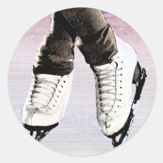 Kunstmatige Schaatsen Ronde Sticker