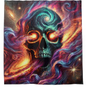 Kunstmatige schedelontwerp douchegordijn (Voorkant)