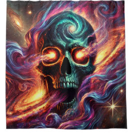 Kunstmatige schedelontwerp douchegordijn