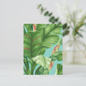 Kunstmatige schilderij van bananenbladeren en -wat briefkaart (Staand voorkant)
