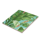 Kunstmatige schilderij van bananenbladeren en -wat tegeltje (Zijkant)