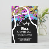 Kunstmatige schilderkunst Schort geboortedag Kaart (Staand voorkant)